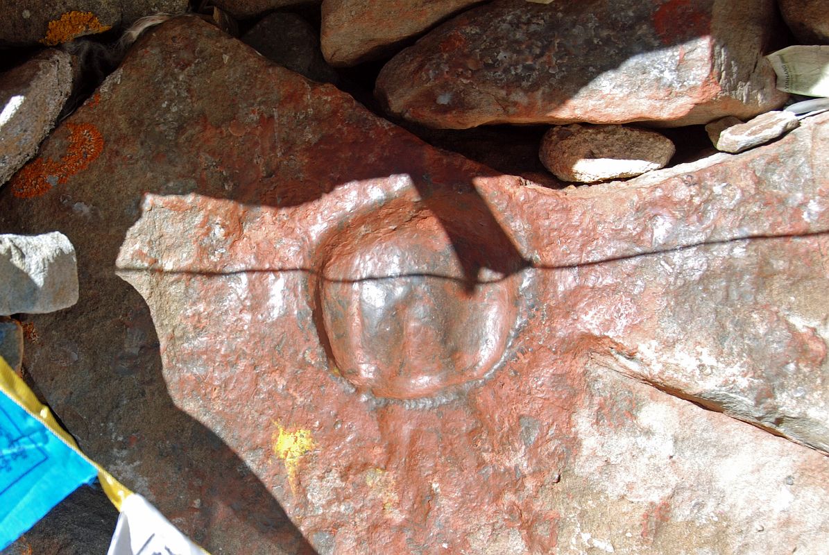 11 Close Up Of Horse Foot Print Impressed On Smooth Rock On Mount Kailash Inner Kora Nandi Parikrama Here is a close up of a horse foot print impressed onto a smooth rock on the Mount Kailash Inner Kora on the west side of Nandi.